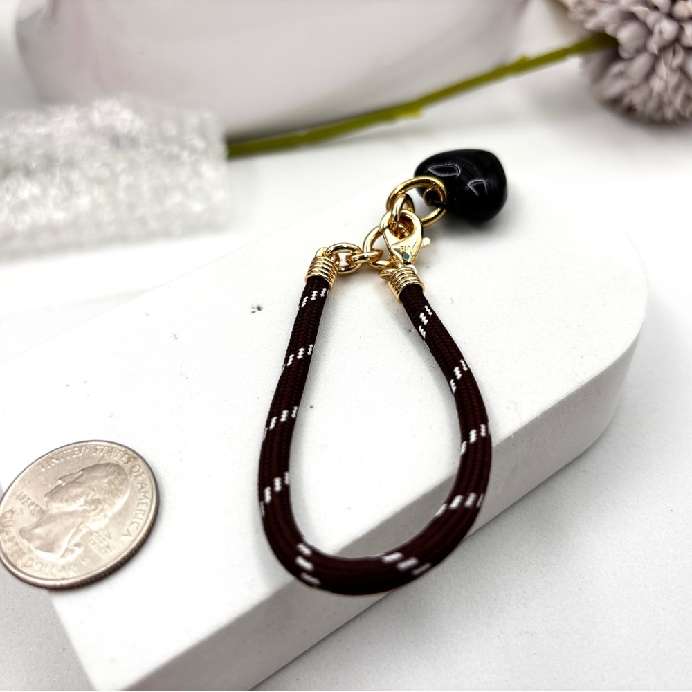 Roxanne Assoulin The Happy Cord Charm Bracelet black / burgundy firm price - Picture 6 of 8